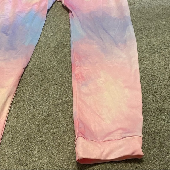 NWT Tie Dye One Piece Pastel Soft Girl PJS set Romper Jumpsuit Size XL New Fairy - Picture 11 of 13